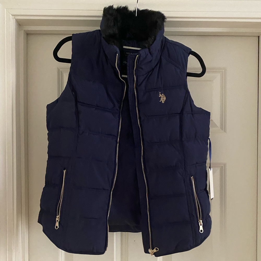 Navy Blue Polo Vest